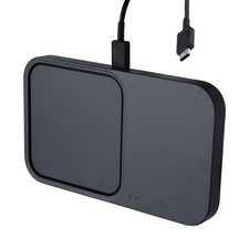 Samsung 15W Wireless Charger Duo with Travel Adapter - Dark Gray EP-P5400TBE 
