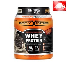 Body Fortress Whey Protein Powder Cookies N Creme 1.78 lb Free Ship 15.44 per gallon