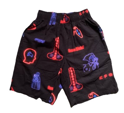 Edwin Sample Herren (S) W30 ''L9'' innen schwarz Grafik Logo Paradise Shorts neu mit Etikett