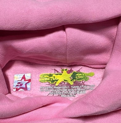 コロン様 Star Atlanta Hoodie Pink Women's L Pullover Fleece Cotton Hooded