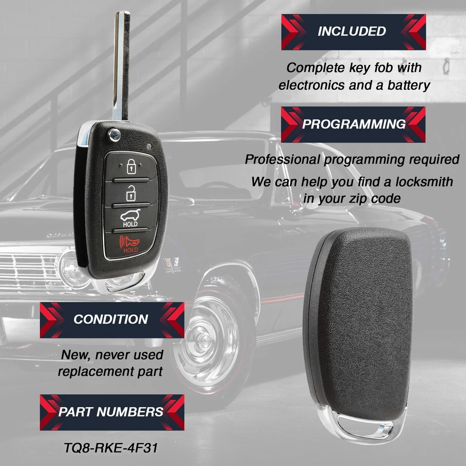 Key Fob Remote for 2015 2016 2017 2018 2019 Hyundai Santa Fe TQ8-RKE-4F31 - Image 4 of 4