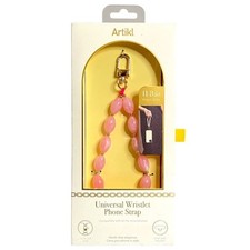 Chic Trendy Pink Beaded Lanyard Wristlet Phone Strap Boho Iphone Feminine