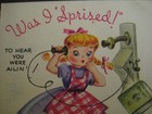 1940s vintage greeting card Gibson Gal GET WELL Girl Talking On Phone — photo 3