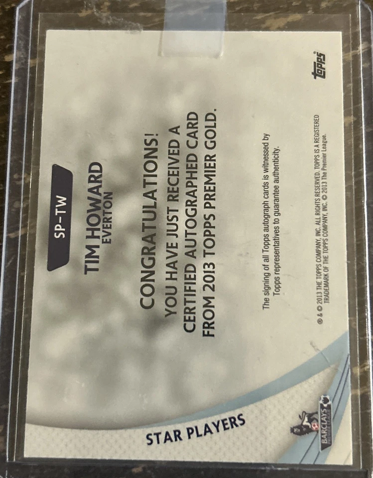2013 TOPPS PREMIER SOCCER TIM HOWARD AUTOGRAFADO SP-TW - Imagem 2 de 2
