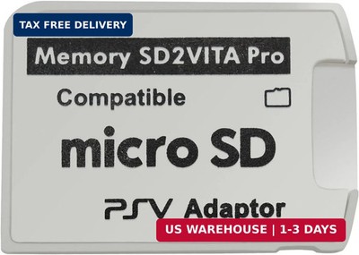 Latest SD2Vita 5.0 Memory Card Adapter - 256GB MicroSD Compatible with PS Vita