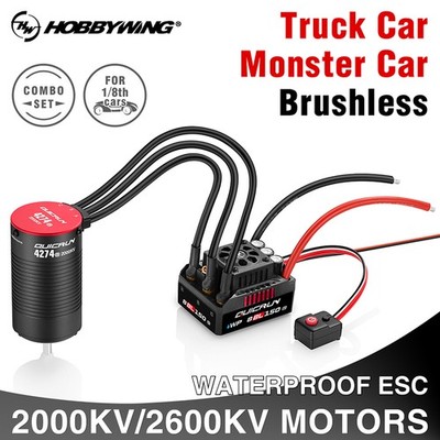 HOBBYWING QuicRun 150A G2 3-6S Waterproof Brushless ESC Motors for 1/8 RC Car