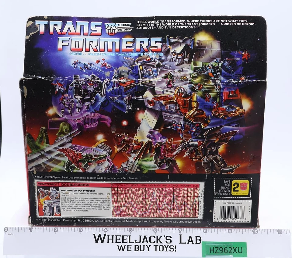 Doublecross G1 Transformers Hasbro 1987 MISB NEW TAPE SEALED NO COLOR BREAK - Image 3 of 4