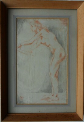 SIR CHARLES THOMAS WHEELER PRA 1892-1974 ORIGINAL SIGNIERT STUDIE WEIBLICHER AKT 1940