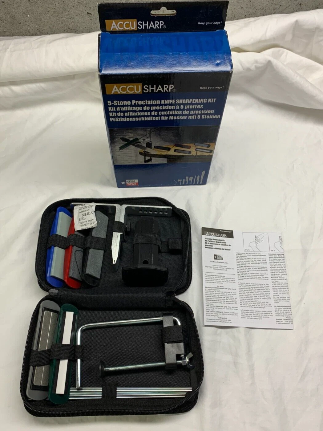 AccuSharp Knife Sharpener 5 Stone Precision Sharpening Kit 059C - Brand New
Opens in a new window or