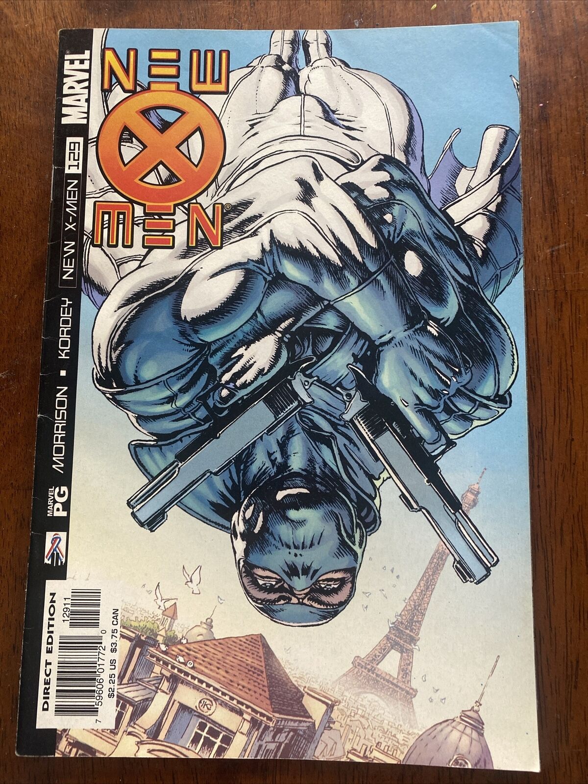 New X-Men #129 1st Fantomex Cover Grant Morrison (2002 Marvel Comics) VG/FN