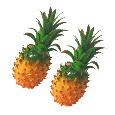  2 Pcs Simuliertes Ananasmodell Bankett Ananas-Modell Künstliche Früchte