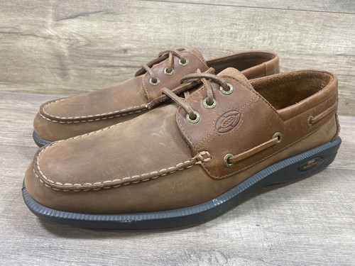 Ecco Boat Shoes Water Repellent Leather Brown Shoes Mens Size EU 46 US 12 12.5 - Picture 15 of 15