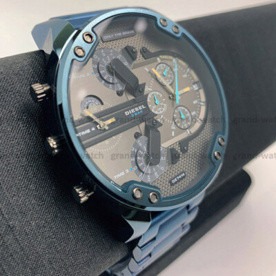 Diesel DZ7414 Daddy Grey Dial Chronograph Blue Strap