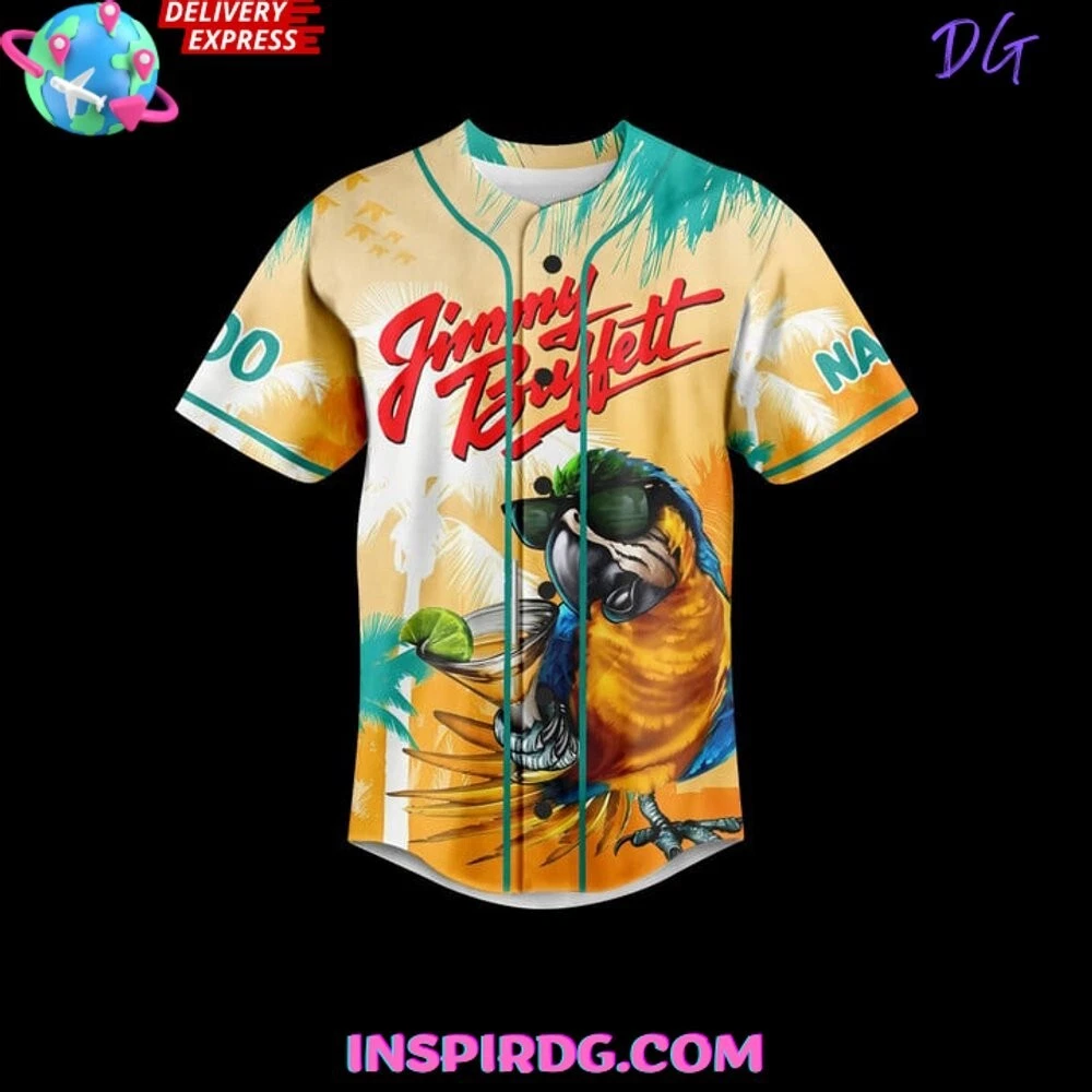 Jimmy Buffett Limited Edition Jersey Button Down Baseball Jersey Shirt