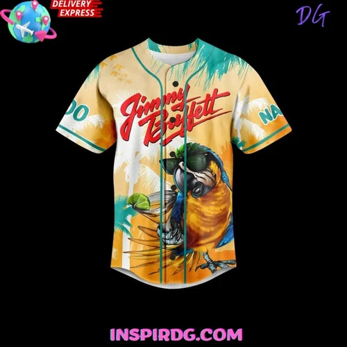 Jimmy Buffett Limited Edition Jersey Button Down Baseball Jersey Shirt