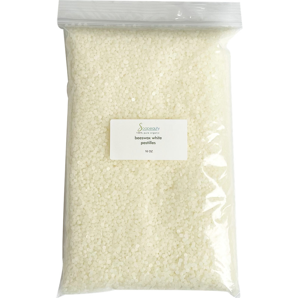 100% Pure Natural White Beeswax Pastilles USA Made Bulk 4oz to 23lb