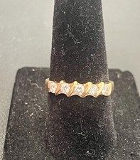 14KT YELLOW GOLD 0.45CTW DIAMOND RING WEDDING BAND. SIZE 6.25 C151 