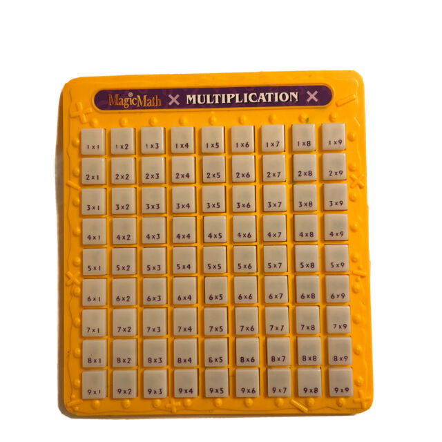 Magic Math Multiplication Table Learning Board Vintage Game Toy 1993