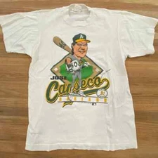 1988 Jose Canseco Oakland Athletics T-Shirt  White Color reprint AN46433
