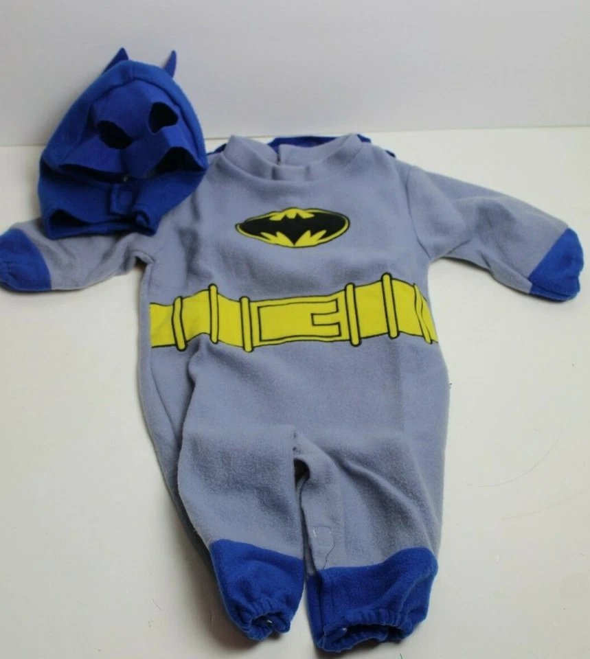 Disfraz Batman Infantil Halloween 3 Piezas 6-12 Meses Rubíes Azul y Gris Foto 2 de 4