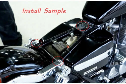 Asiento de conductor solo de resorte de 3"" cuero negro de cocodrilo para motocicleta Harley Chopper Foto 2 de 4