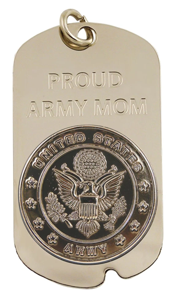 Proud Army MOM / Army Insignia - Metal Dog Tag / Key Chain 2879 - Image 1 of 1