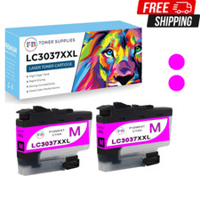 2 Pk Magenta Ink Cartridge for Brother LC3037 LC-3037XXL for MFC-J5845DW MFC-J59