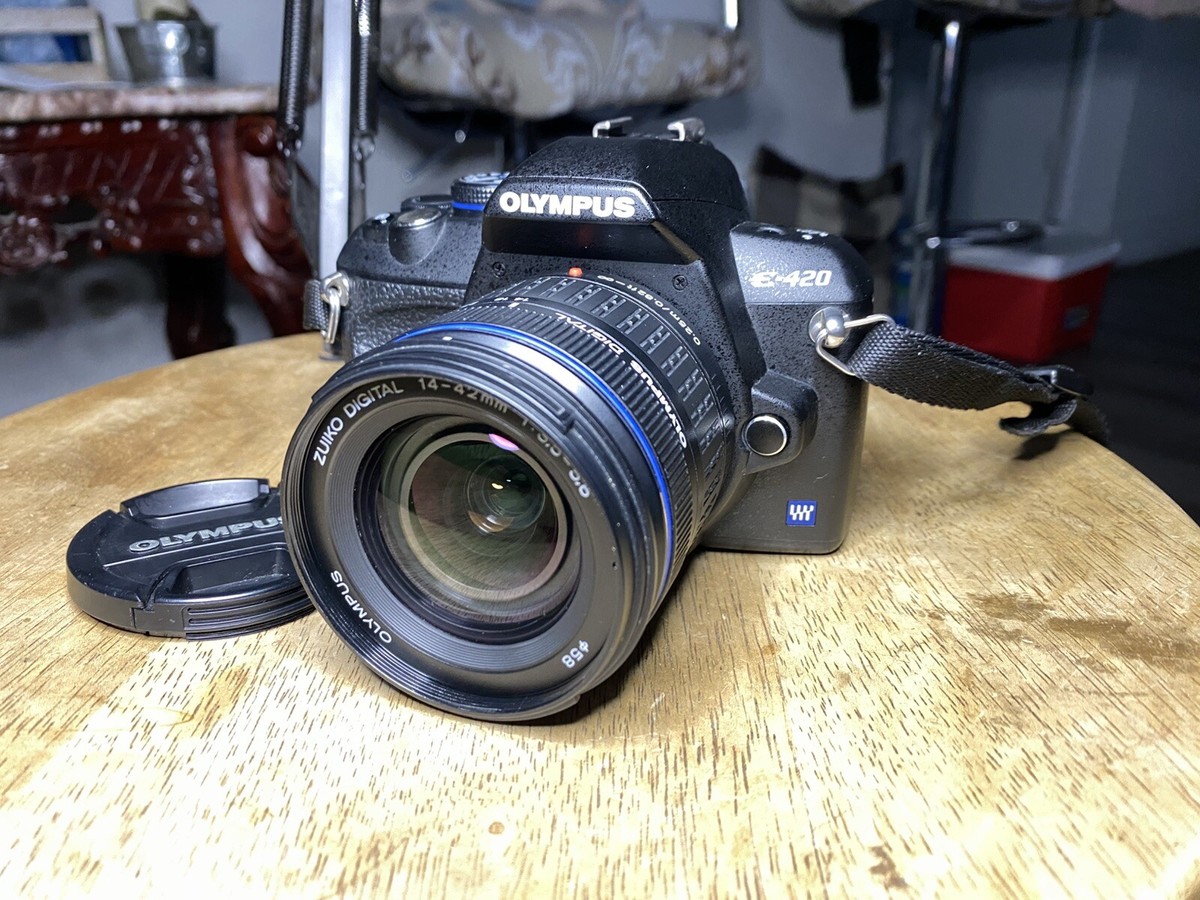 Olympus EVOLT E-420 10.0MP DSLR Camera - Black w/ 14-42mm Tested