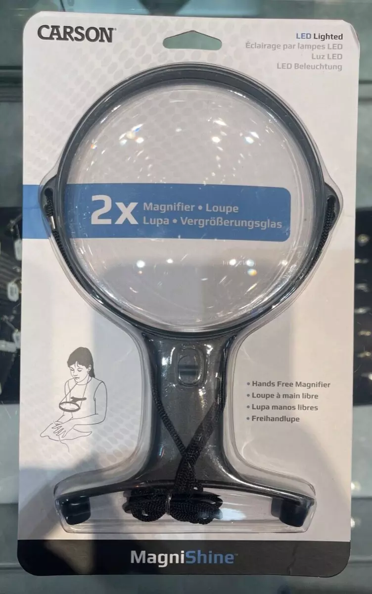 Carson HF-66 2x MagniShine Hands Free LED Lighted Magnifier