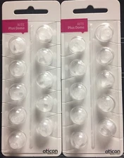 2 Packs Oticon Rite Plus Domes. 10 Domes/pack, 20 Domes Total.