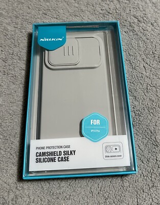 Nillkin I Phone 14 Pro Camshield Silky Silicone Case New In Box Color Grey