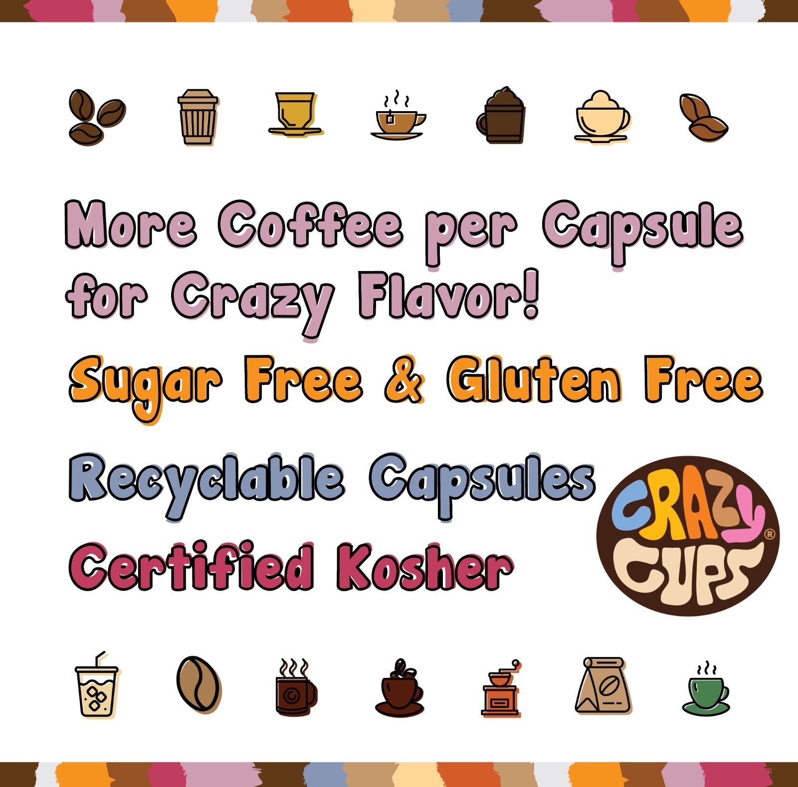 Crazy Cups Flavored Coffee Single Serve Cups for Keurig K Cups Sampler ,30-count