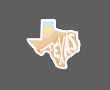 Texas Sunset Sticker State Waterproof Scene Outdoor Travel Gift NEW