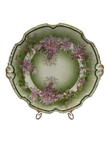 Rare Limoges Yves DEGOT plates 6 pieces 18.5cm green x gold | eBay