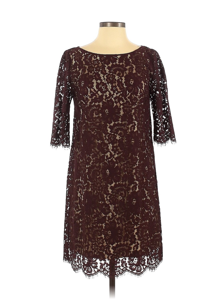 Robert Rodriguez Dress Womens Sz 4 Purple Plum Lace Sheath Lined Cocktail  Party | eBay