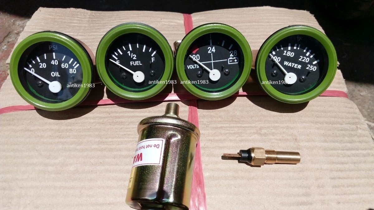 24v Electrical Gauges 52mm - Oil Pressure Temp Fuel Volt with