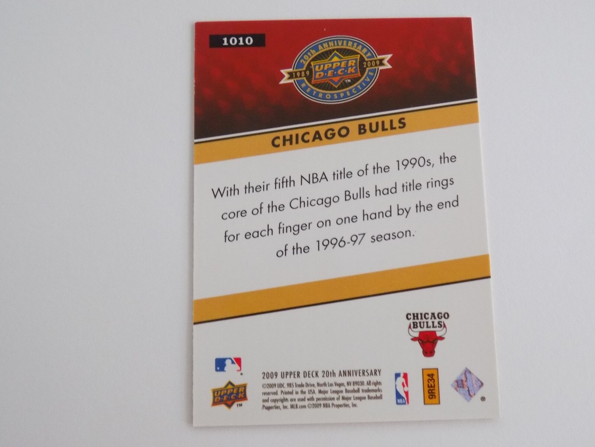 2010 Upper Deck 20th Anniversary Retrospective Michael Jordan Card