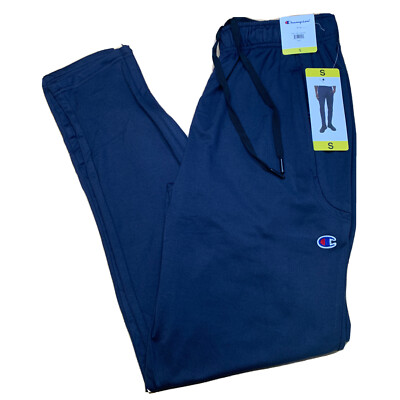 Champion Athletic Apparel Training Track Pants Ankle Zipper Navy Men's SMALL