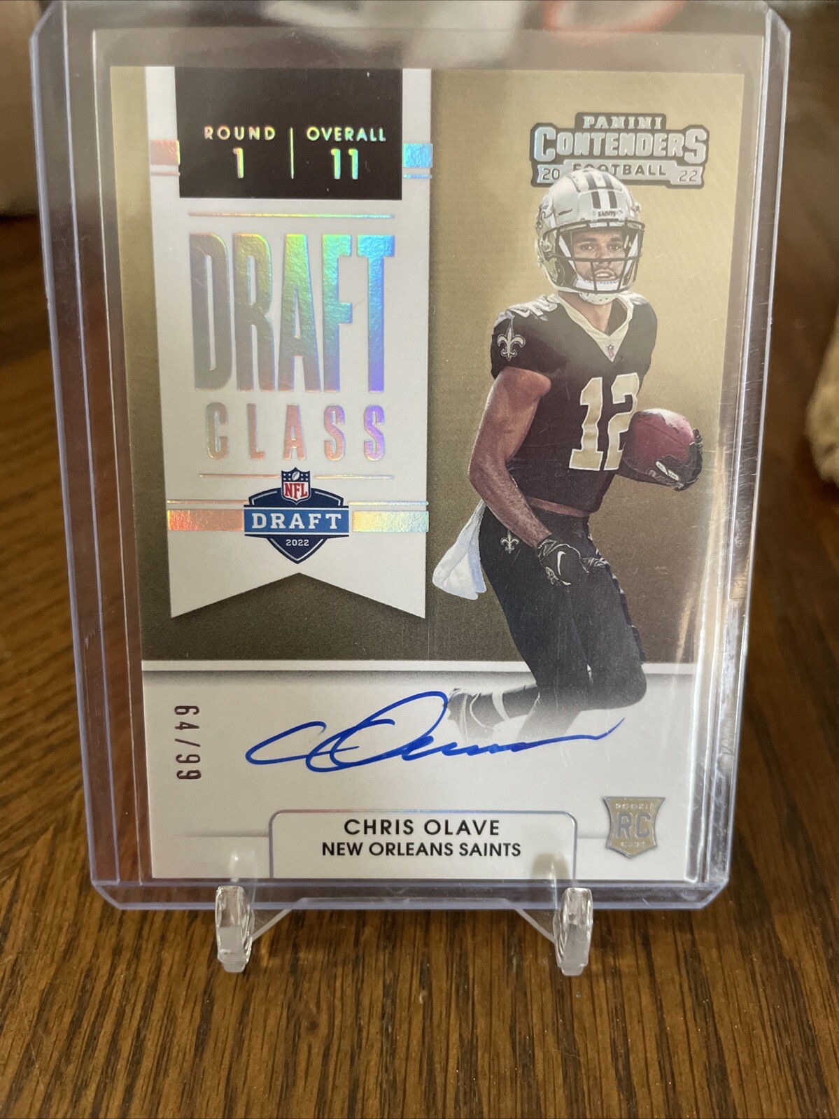 2022 Panini Contenders Chris Olave Draft Class Auto /99 RC New Orleans Saints