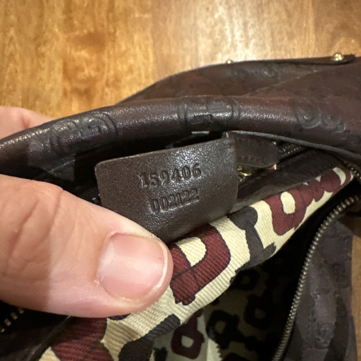 Gucci Guccissima Biba Brown Embossed GG Leather Studded Hobo Gucci Guccissima Biba Brown Embossed GG Leather Studded Hobo