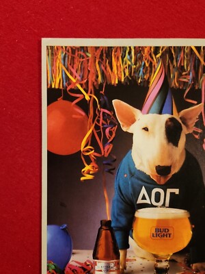 Vintgae Original Spuds MacKenzie Bud Light Print Ad Advertisement