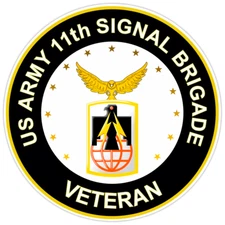 US Army 11th Signal Brigade Veteran Bumper Sticker Military Vinyl Decal 5"