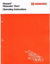 HOWARD GEM PETROL ENGINED ROTAVATOR ORIGINAL 1977 OPERATING INSTRUCTIONS MANUAL