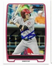 2012 Bowman ERIC STAMETS Signed Card autograph INDIANS ANGELS DUBLIN, OH