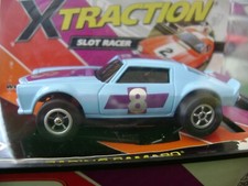 Rare NOS Rel 3 Autoworld 71 Blue Racing Camaro Xtraction HO Slot Car Runs on AFX