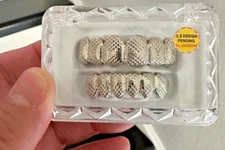 Custom Fit Hip Hop Silver Plated Mouth Teeth Grillz Set w Mold Kit Cut #667S