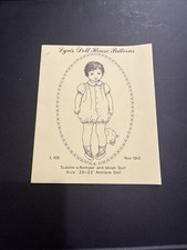 Romper  Union Suit c 1912 Sz 20" - 22" Antique Doll - Lyn's Doll House Patterns