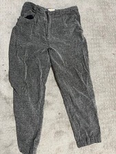 Talbots Womens Tapered Leg Pants 16 Long Gray Herringbone Career