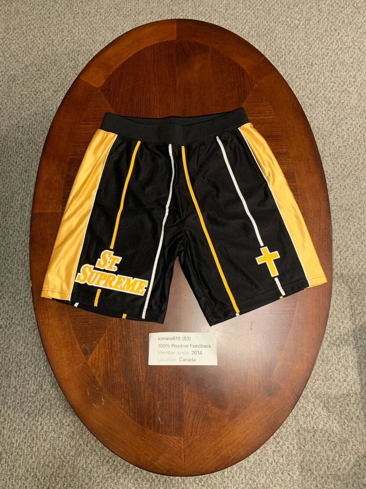 Short de basket ball Supreme St. Supreme (noir)   Taille Petite