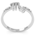 Scorpio Zodiac Sign Diamond Ring In Solid 14k White Gold — photo 7